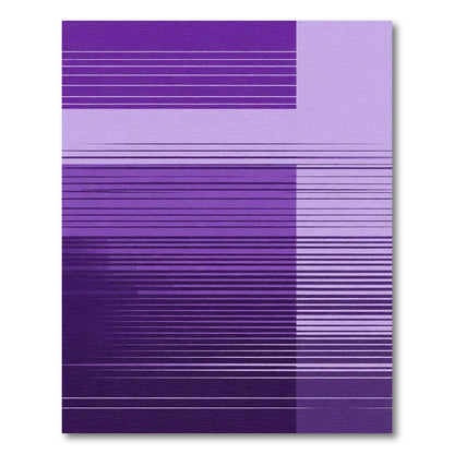 Modern Purple Gradation Stripe Rug