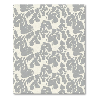 Creamy Gray Brushstroke Floral Arrangement Rug