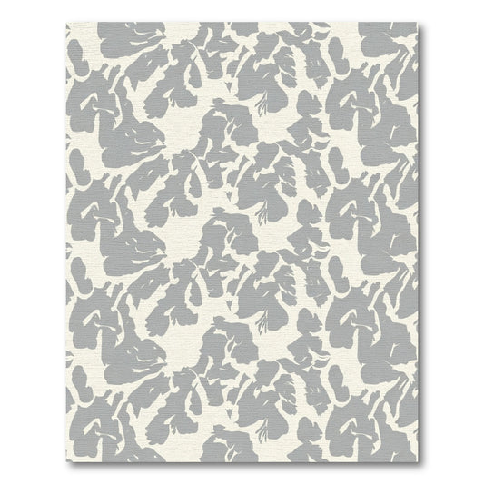 Creamy Gray Brushstroke Floral Arrangement Rug