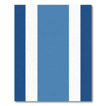 Bold Blue White Stripe Rug