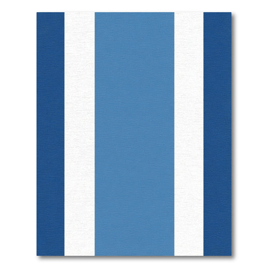Bold Blue White Stripe Rug