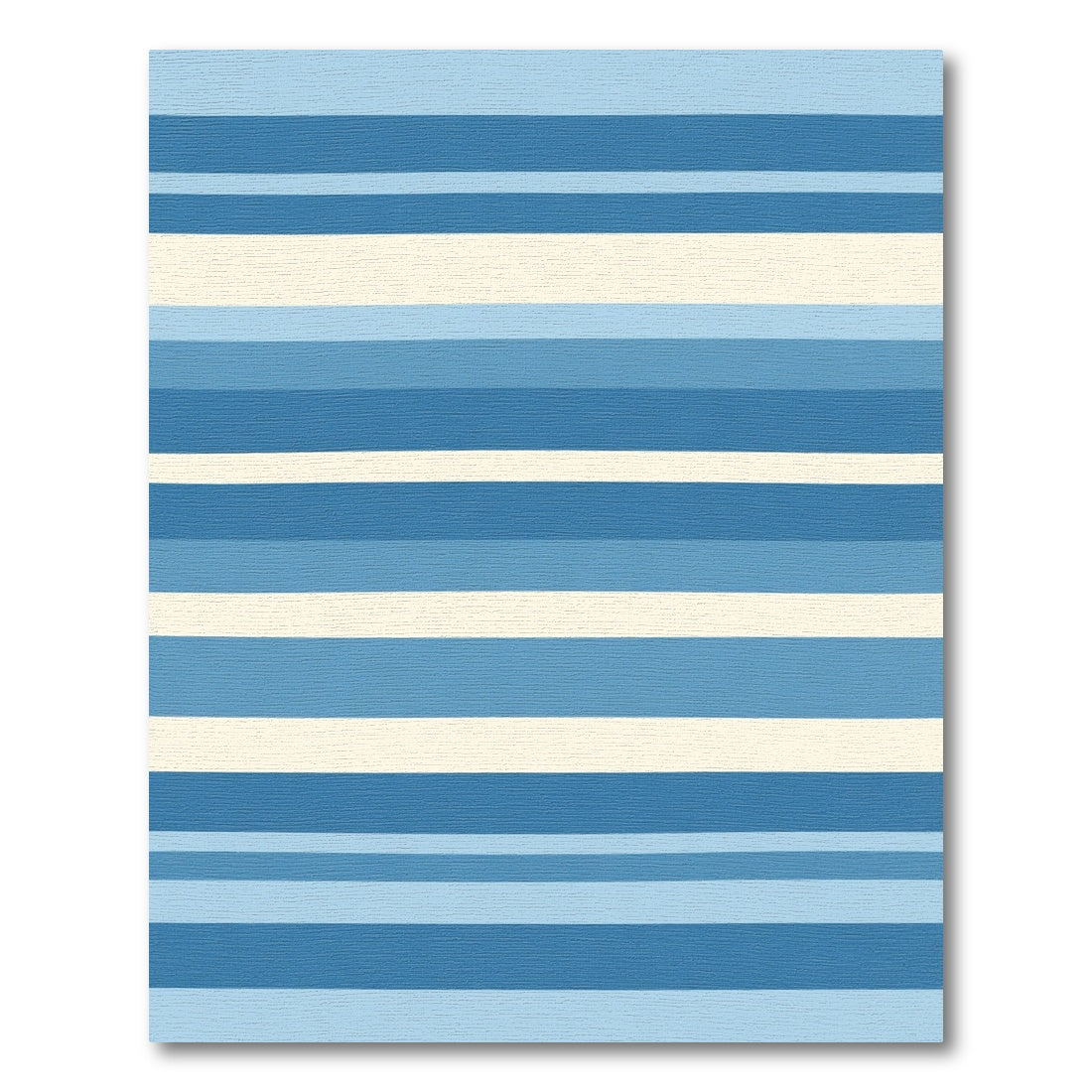 Modern Multi Tone Blue Stripe Rug