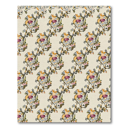 Abstract Floral BranchesCream Rug