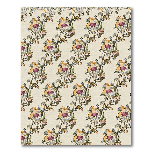 Abstract Floral BranchesCream Rug