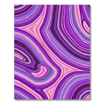 Pink Purple Swirling Wave Rug