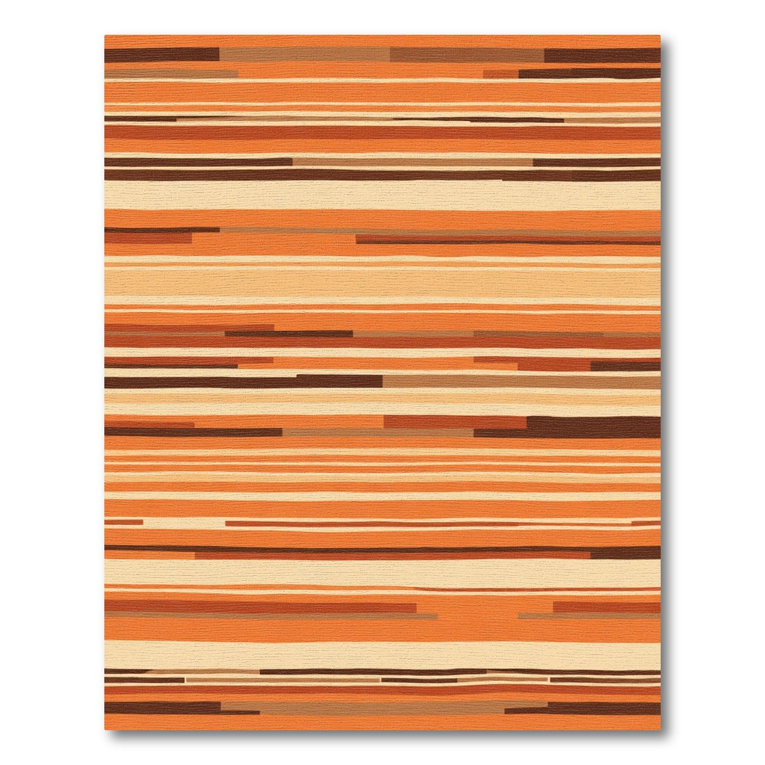 Earthy Orange Stripe Gradient Rug