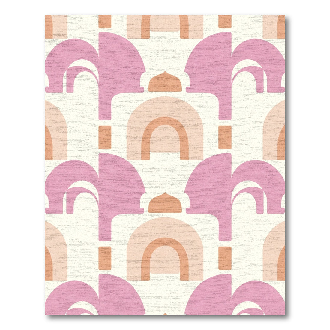 Pastel Pink Arch Rainbow Composition Rug