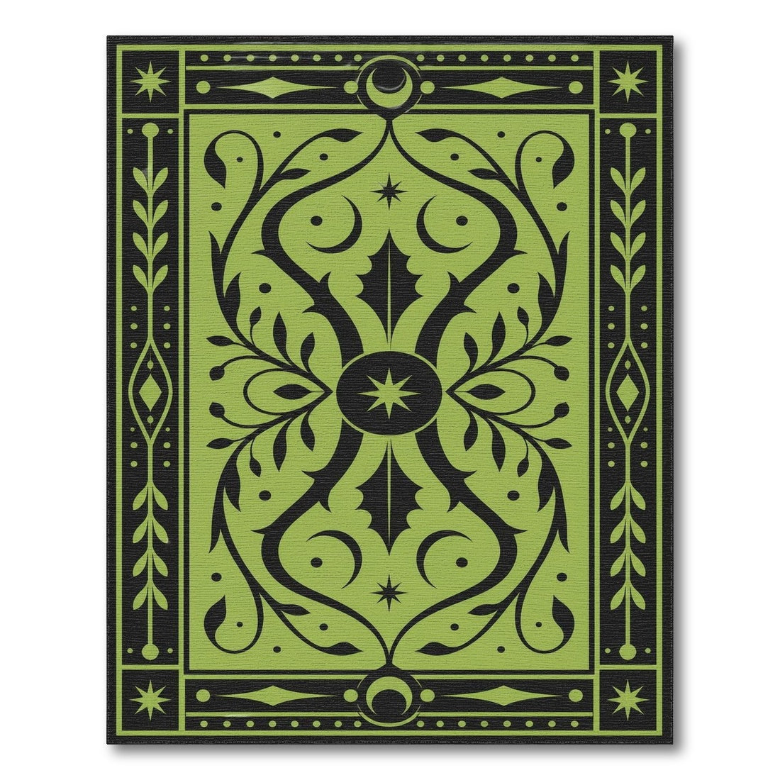 Green Floral Vintage Area Rug