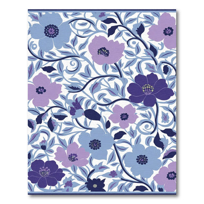 Pastel Floral Vine Swirl Rug