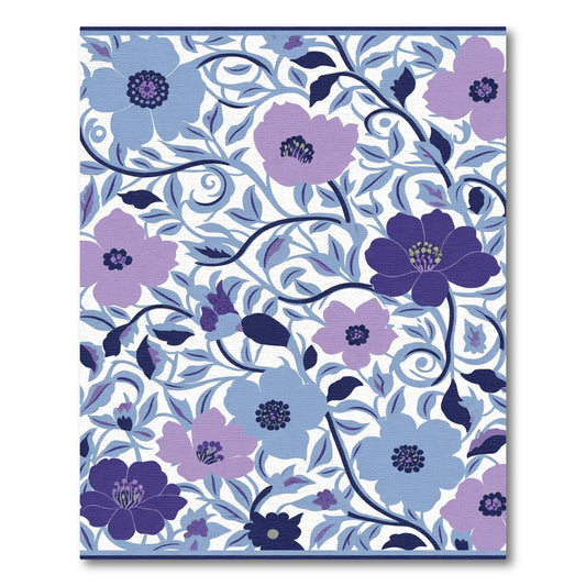Pastel Floral Vine Swirl Rug