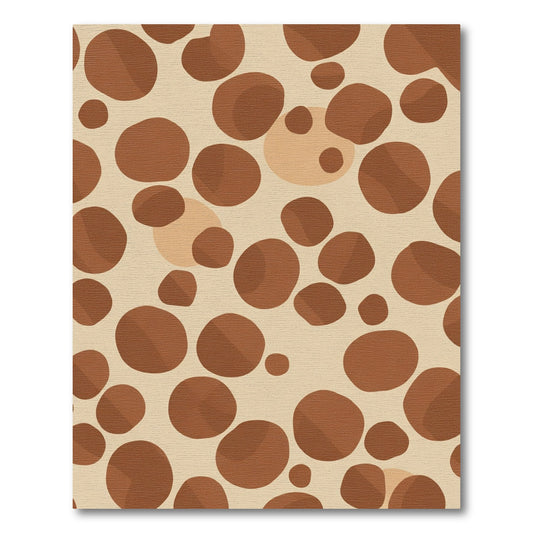 Earthy Brown and Beige Spot Rug