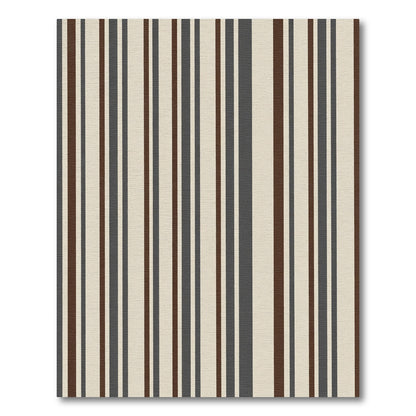Earthy Taupe Gray Brown Stripes Rug