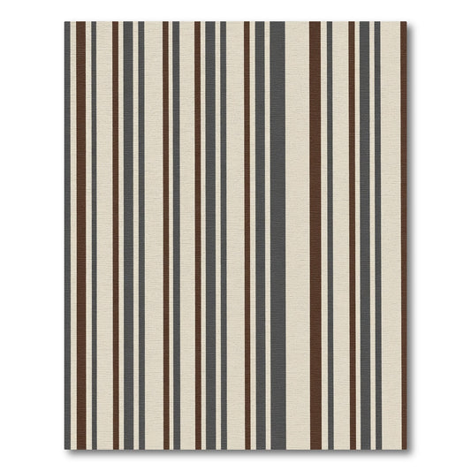 Earthy Taupe Gray Brown Stripes Rug