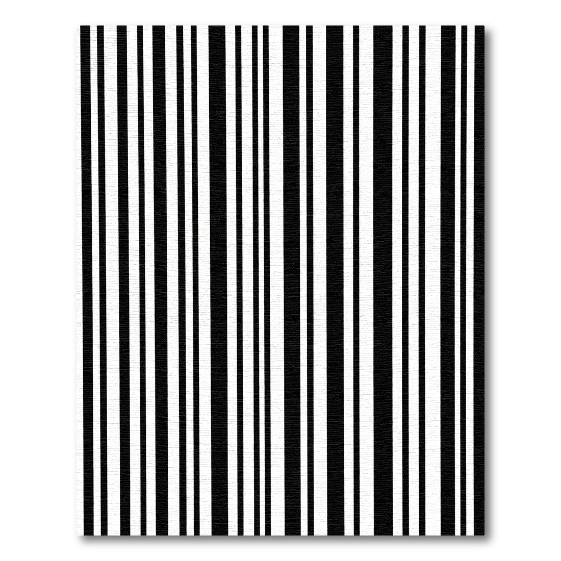 Strict Black White Lines Rug