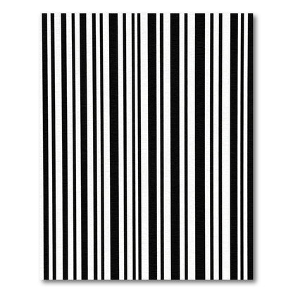 Strict Black White Lines Rug