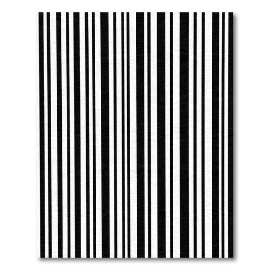 Strict Black White Lines Rug
