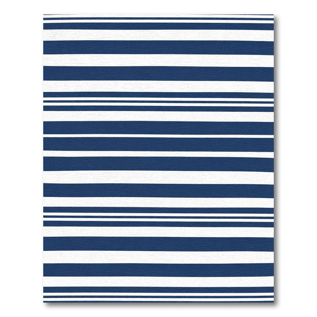 Coastal Blue and White Stripe Rug