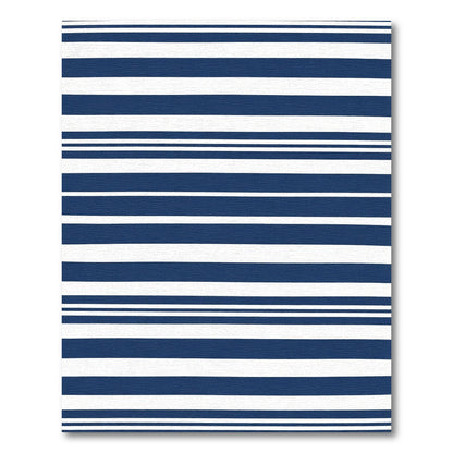 Coastal Blue and White Stripe Rug