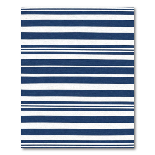Coastal Blue and White Stripe Rug