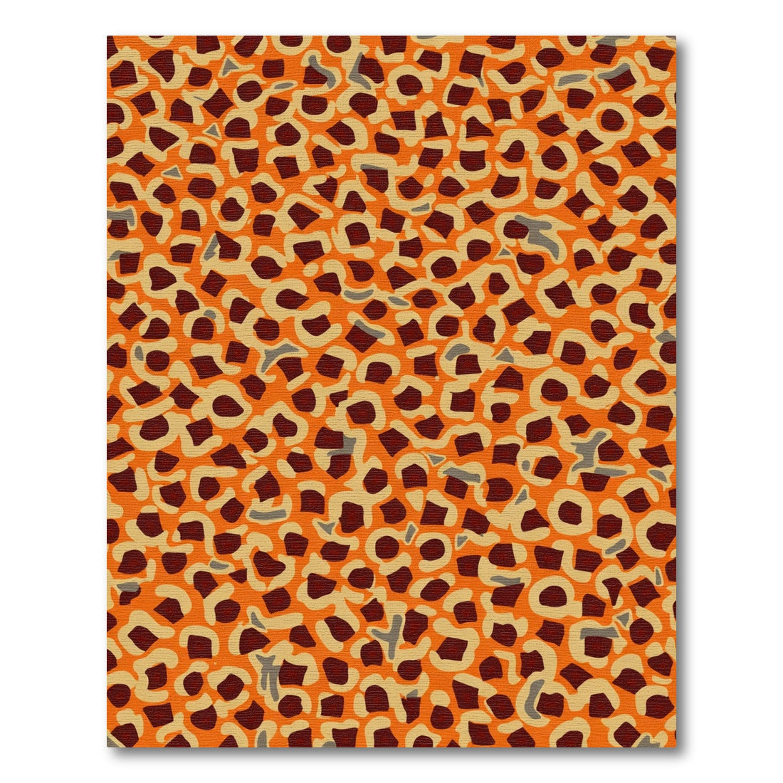 Abstract Crimson Leopard Spots Rug