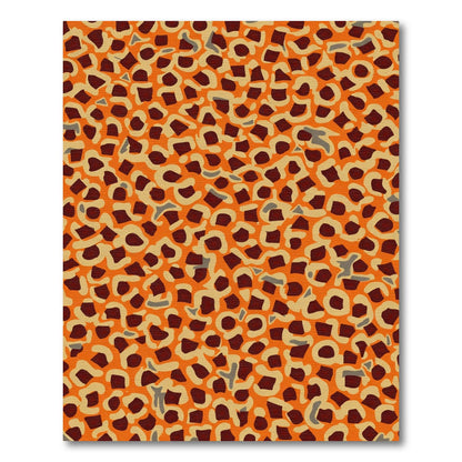 Abstract Crimson Leopard Spots Rug
