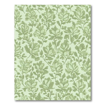 Pale Green Floral Botanical Garden Rug