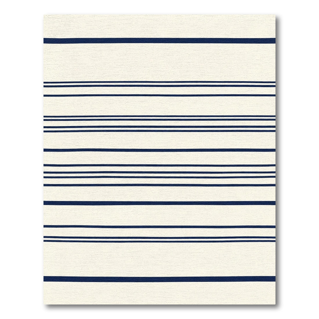 Navy White Thin Stripe Rug