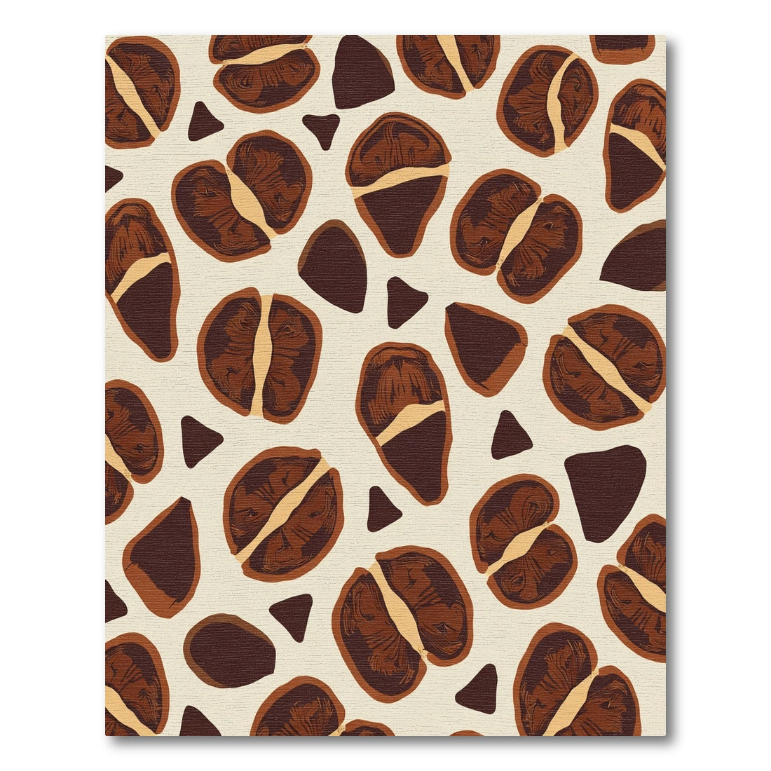 Brown Chestnut Slice Abstract Layout Rug