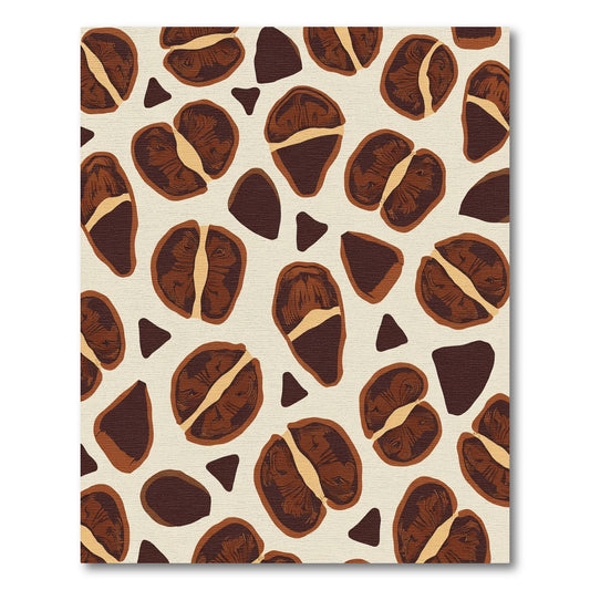 Brown Chestnut Slice Abstract Layout Rug
