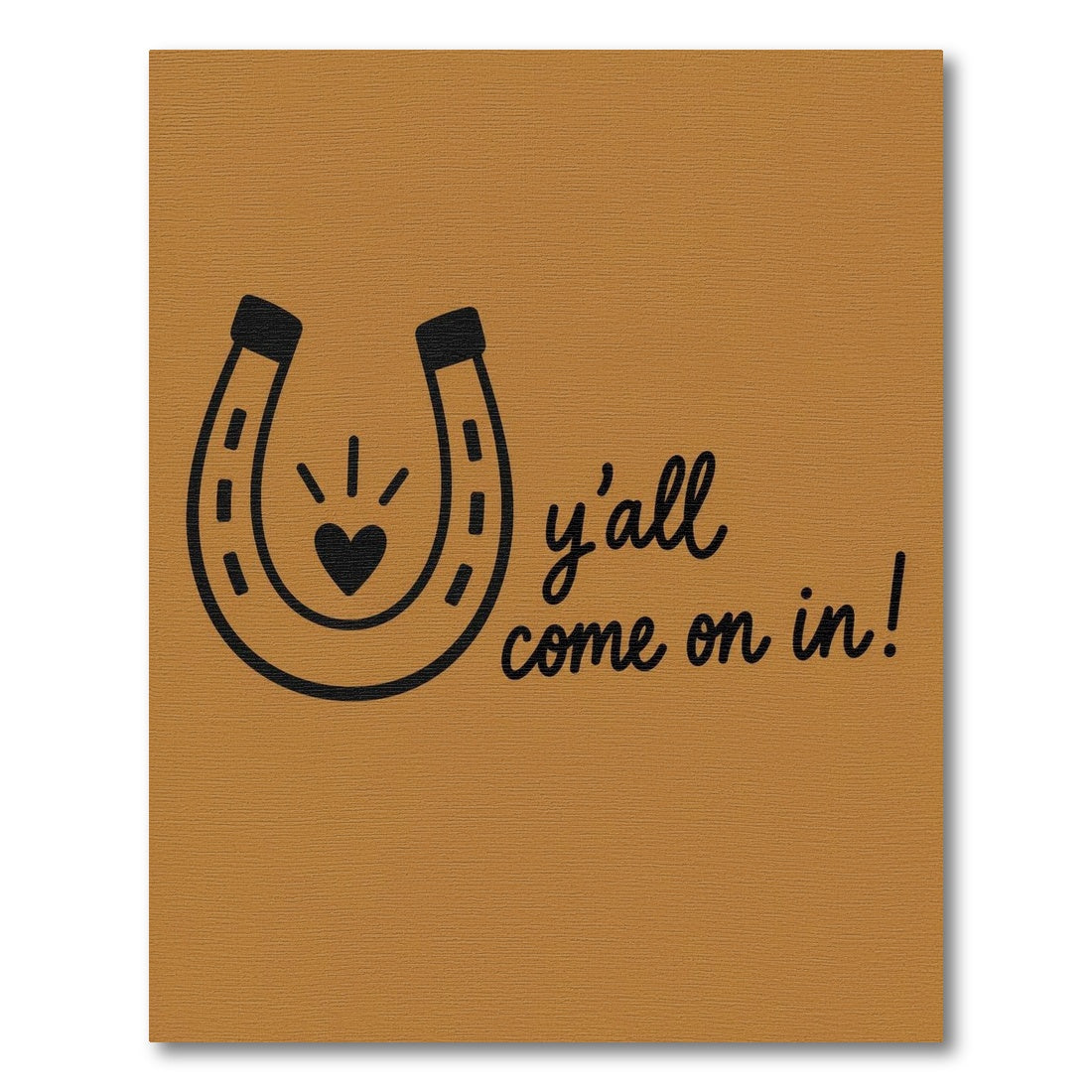 Y'all Come On In Horseshoe Welcome Rug