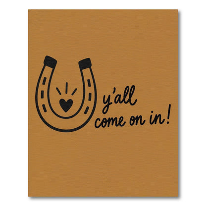 Y'all Come On In Horseshoe Welcome Rug