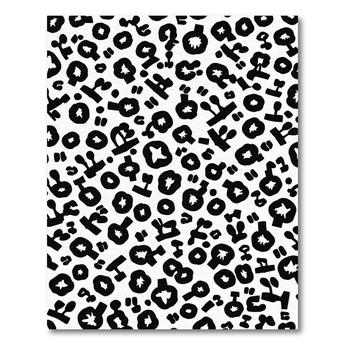 Abstract Black Cheetah Spots Rug