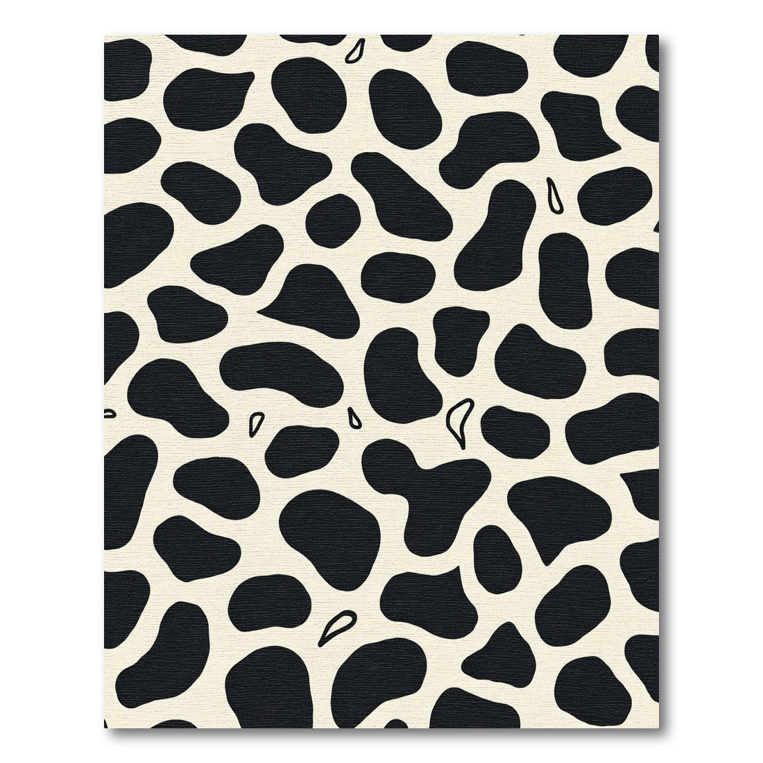 Black White Dalmatian Spots Rug