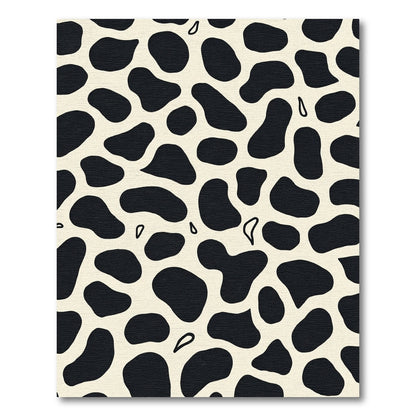 Black White Dalmatian Spots Rug