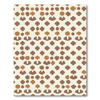 Whimsical Brown And Tan Figures Rug