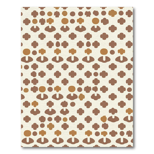 Whimsical Brown And Tan Figures Rug