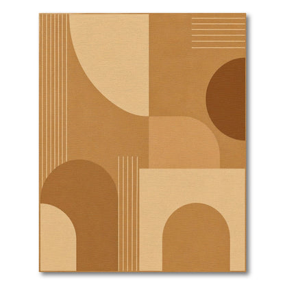 Brown and Tan Geometric Brown Tan Area Rug