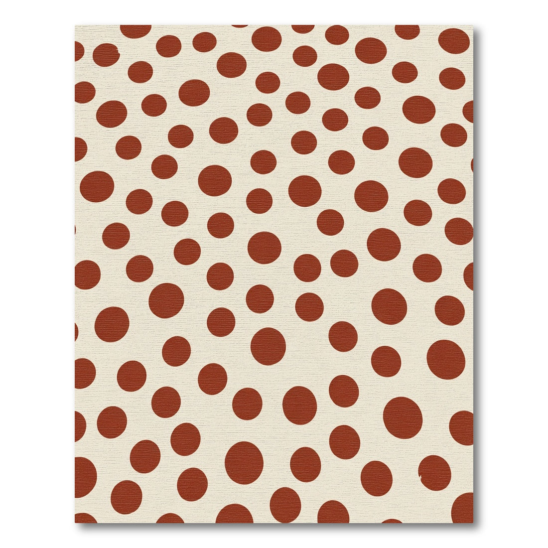 Cream And Red Polka Dots Rug