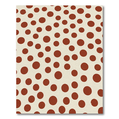 Cream And Red Polka Dots Rug