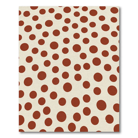 Cream And Red Polka Dots Rug