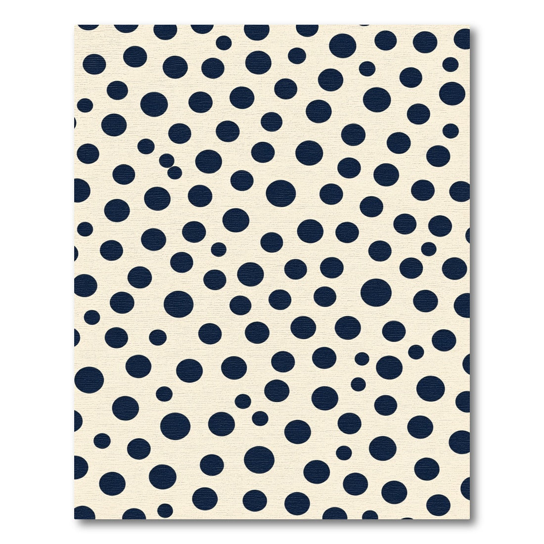 Navy Blue Scattered Circles Rug