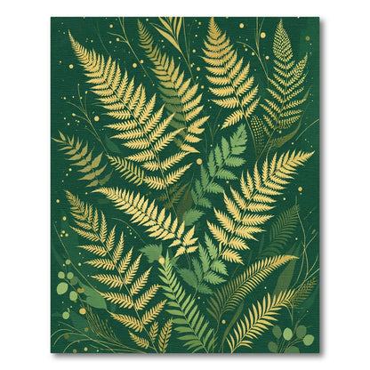 Golden Fern Botanical Forest Rug
