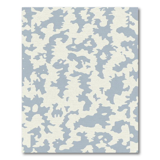 Pale Blue Abstract Camouflage Rug