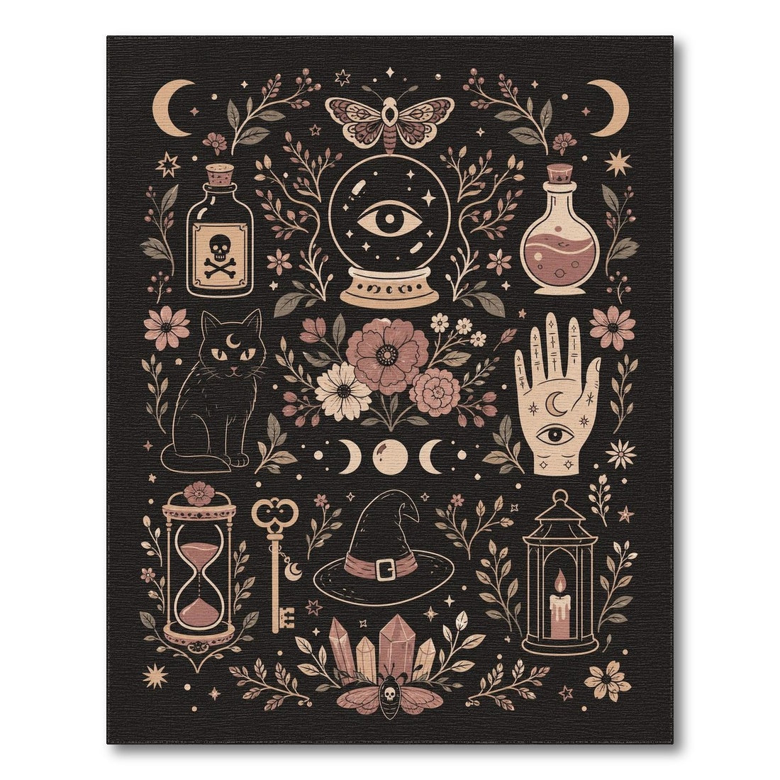 Mystic Moon Witchcraft Area Rug