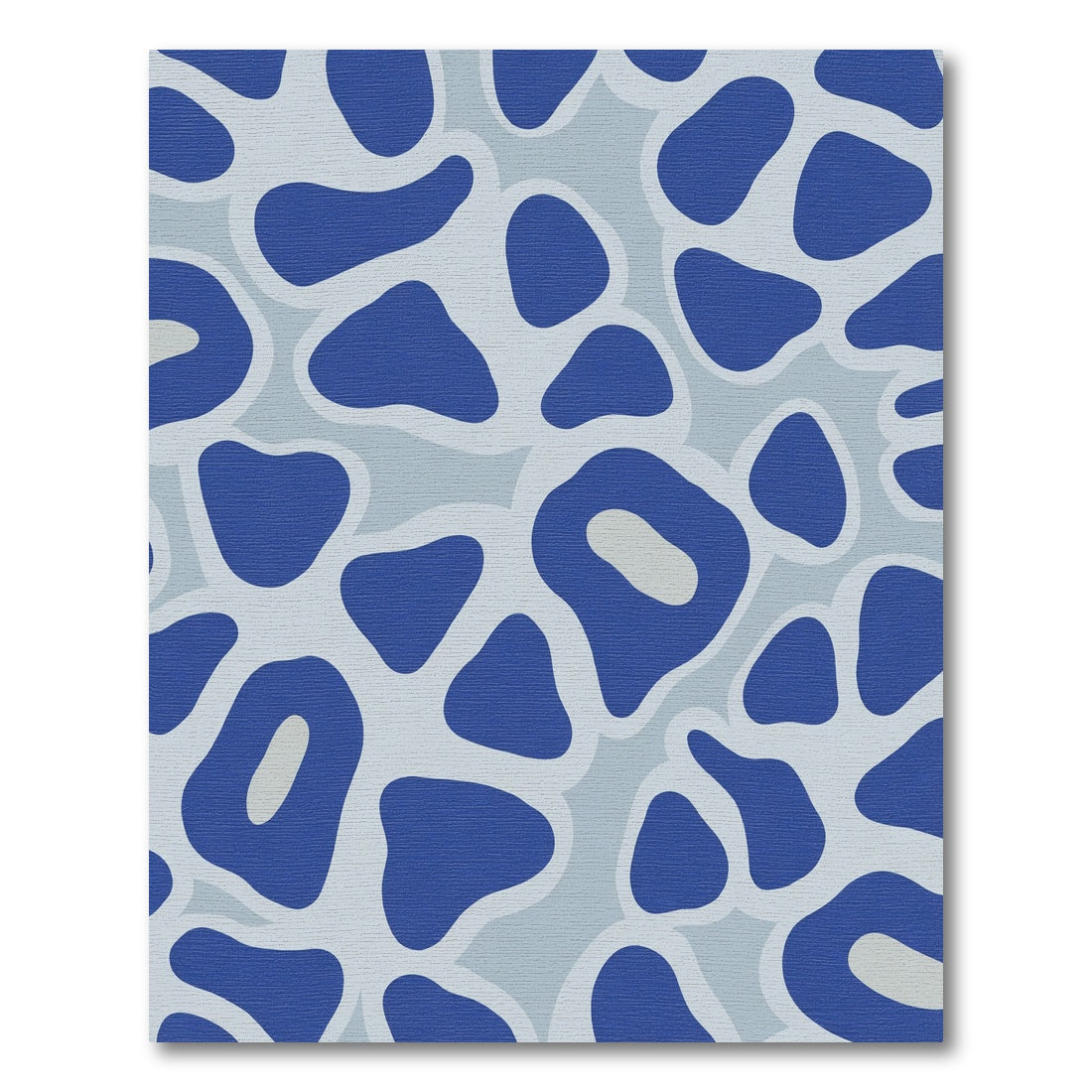 Abstract Cobalt Organic Shape Rug
