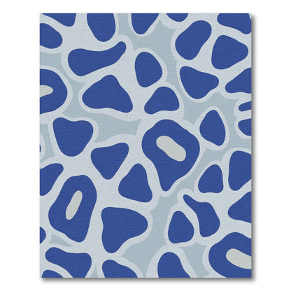 Abstract Cobalt Organic Shape Rug