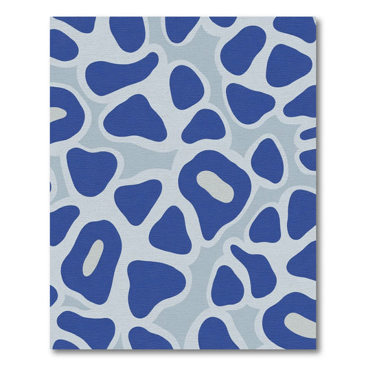 Abstract Cobalt Organic Shape Rug