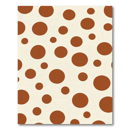 Chic brown polka dot background Rug