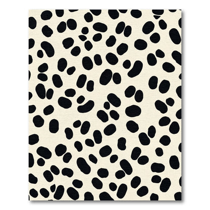 Cream and Black Spotty Scatter Rug