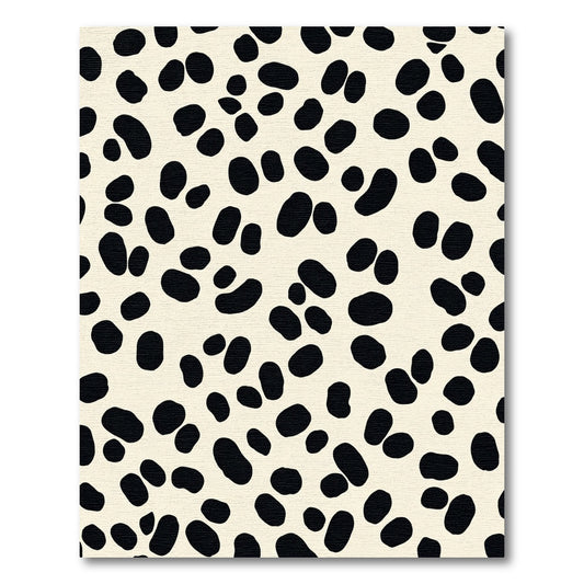 Cream and Black Spotty Scatter Rug
